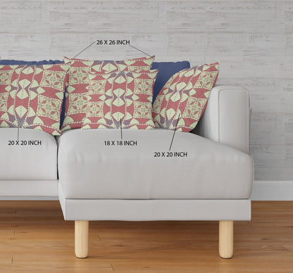 16" X 16" Yellow Geometric Indoor Outdoor Throw Pillow