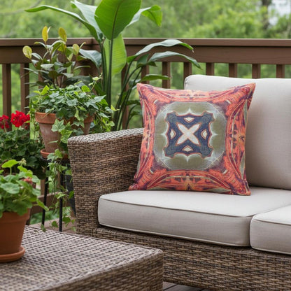 16" X 16" Hot Green Blown Seam Geometric Indoor Outdoor Throw Pillow