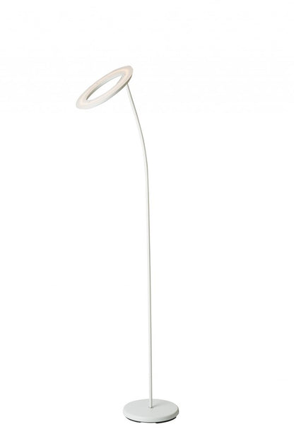 73" White LED Torchiere Floor Lamp With White