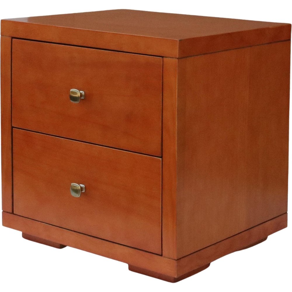 Two Piece Dark Red Solid and Manufactured Wood Bedroom Set