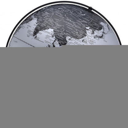 21" Black And Silver Modern Polyresin Globe