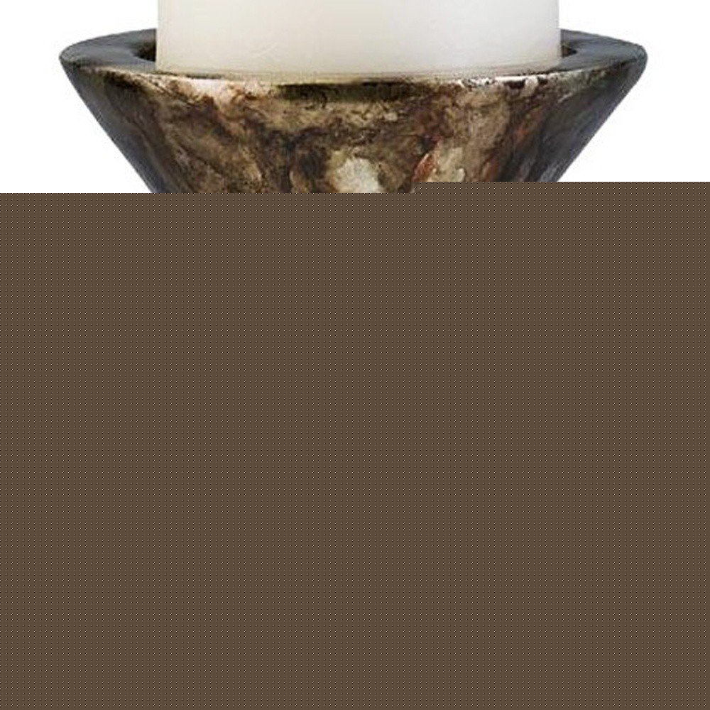 20" Ornate Faux Crystal Tabletop Pillar Candle Holder
