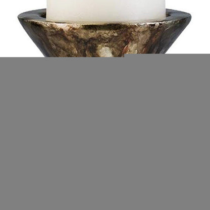 20" Ornate Faux Crystal Tabletop Pillar Candle Holder