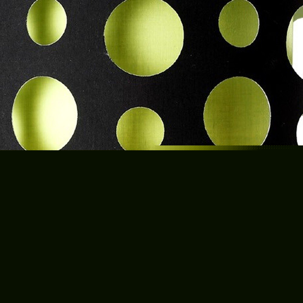 33" Silver Metal Mod Table Lamp With Black And Green Drum Shade