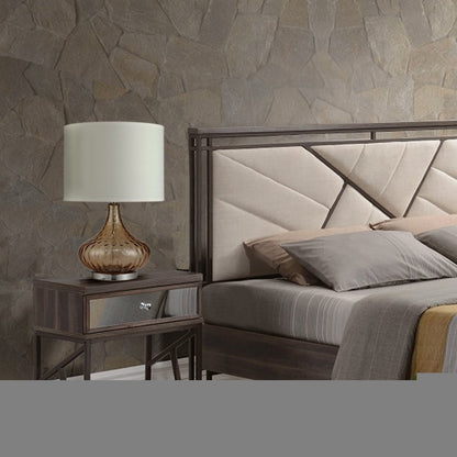 Brown Textured Glass Table Lamp