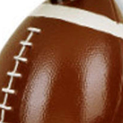 14" Brown Ceramic Novelty Bedside Lamp With Brown And White Empire Shade