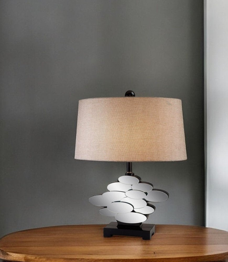 Beautiful Bronzed Table Lamp with Glass Accents