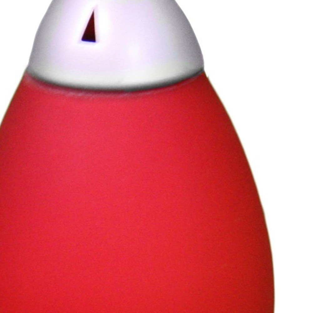 11" Yellow And Silver Acrylic And Metal Rocket Shaped Bedside Lamp