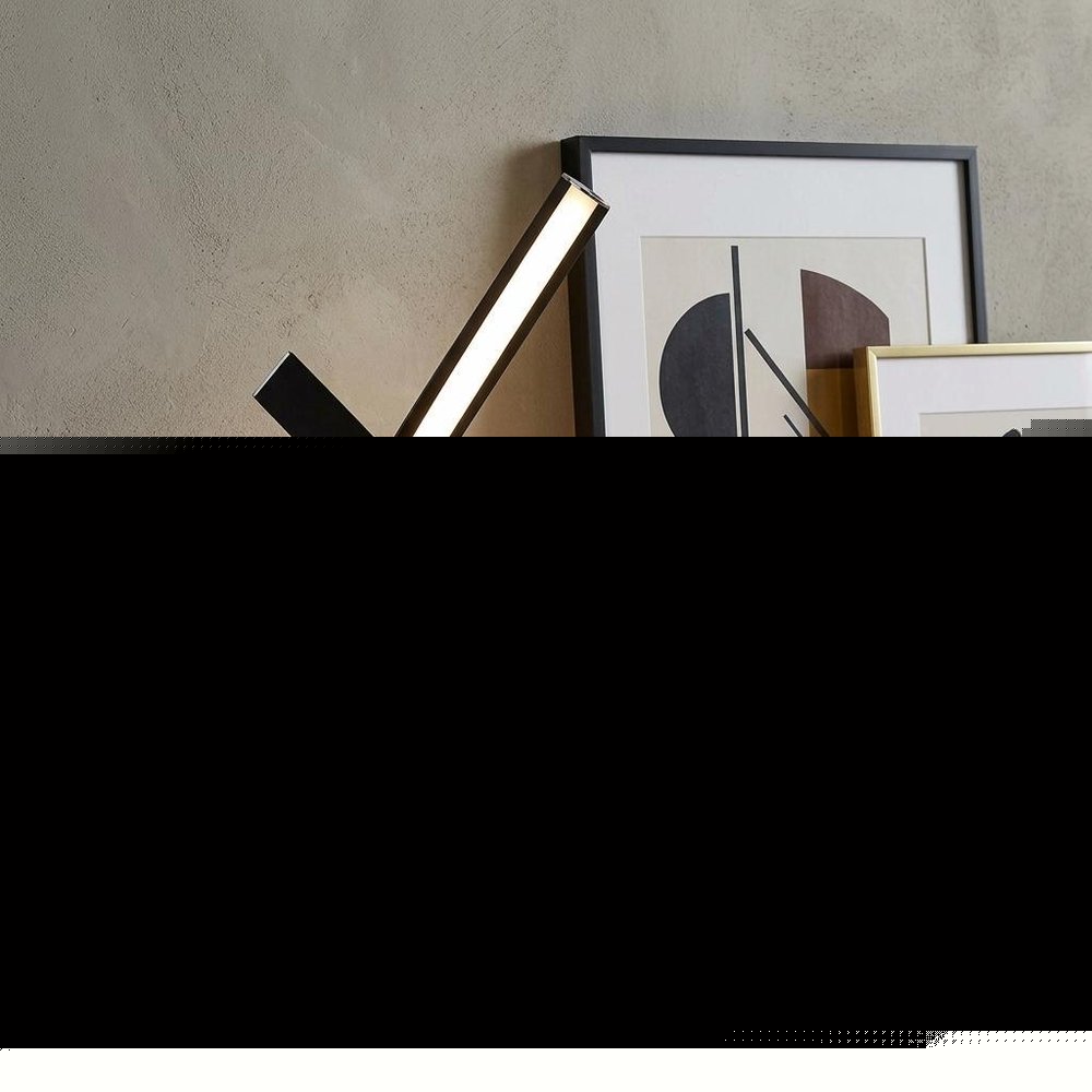 17" Black Bedside Led Table Lamp
