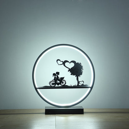 13" Black Bedside Led Table Lamp