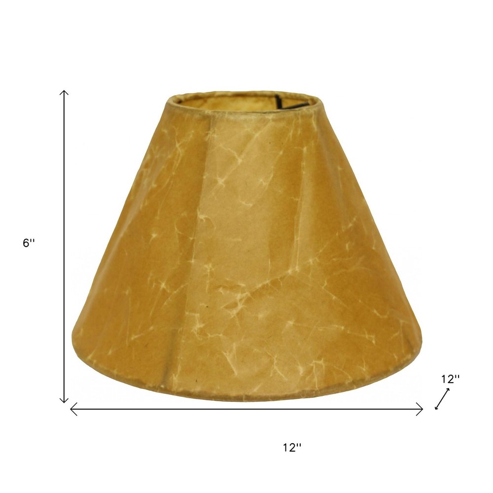 Brown Crinkle Oil Paper Empire Lamp Shade