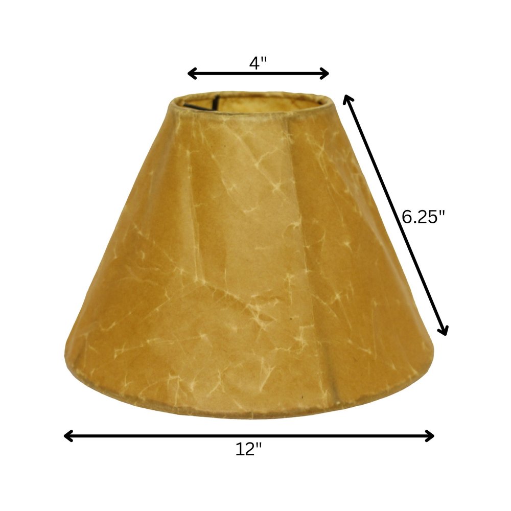 Brown Crinkle Oil Paper Empire Lamp Shade