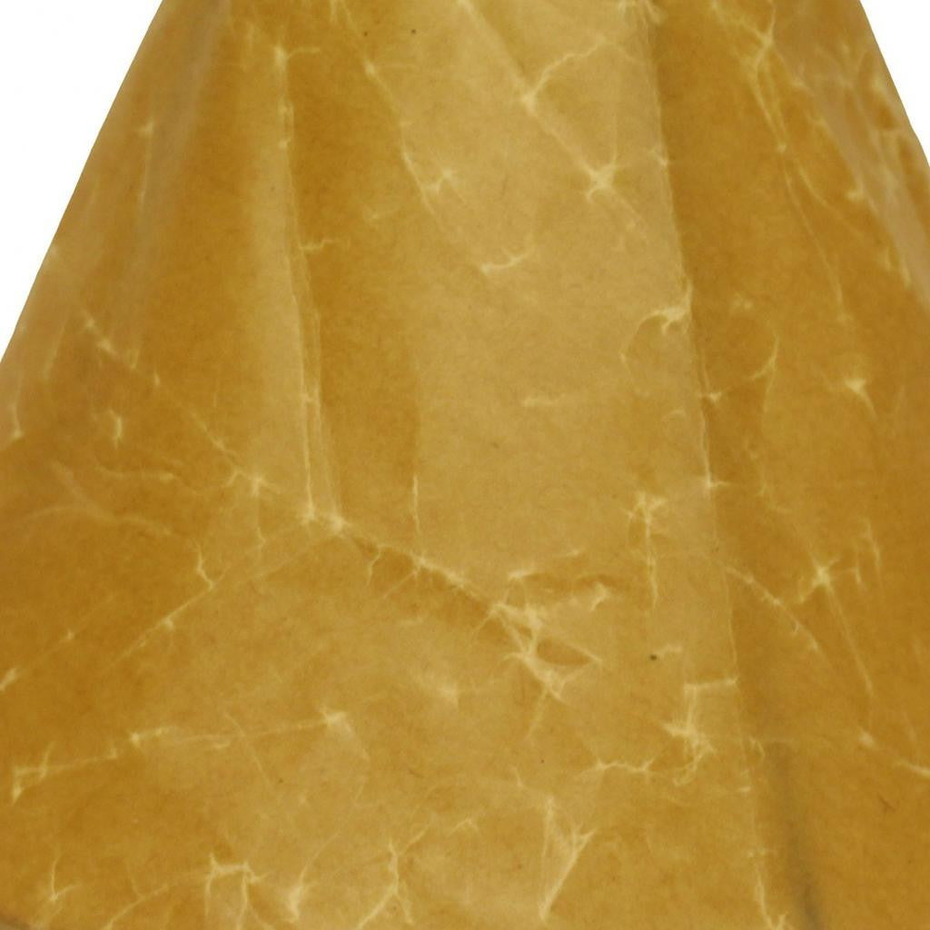14" Brown Slanted Empire Crinkle Oil Paper Lampshade