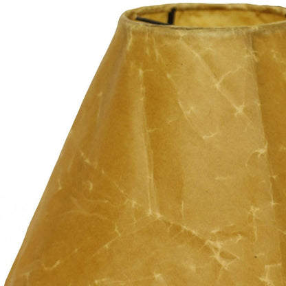 14" Brown Slanted Empire Crinkle Oil Paper Lampshade
