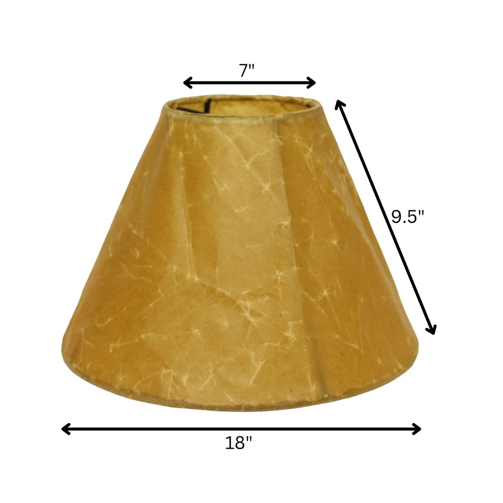 Brown Crinkle Oil Paper Empire Lamp Shade