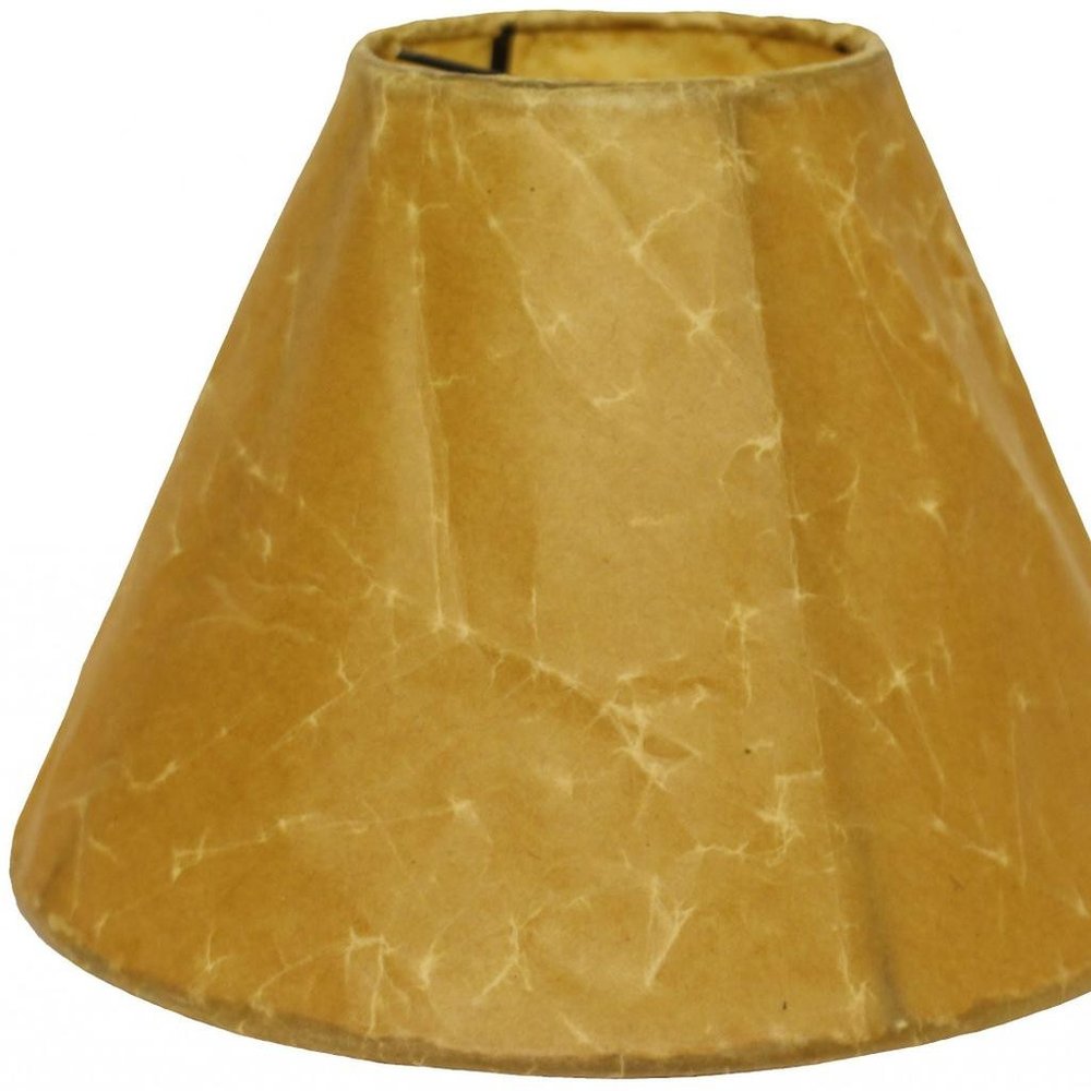 Brown Crinkle Oil Paper Empire Lamp Shade