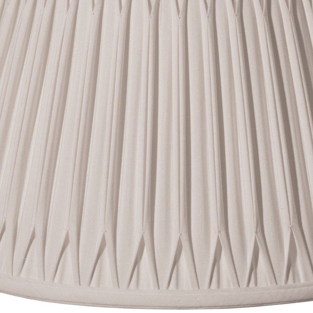 Cream Shantung Silk Pleated Drum Lamp Shade