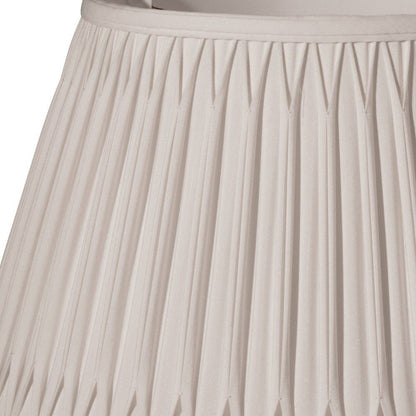 Cream Shantung Silk Pleated Drum Lamp Shade