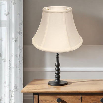 19" White Drum Monay Shantung Lampshade