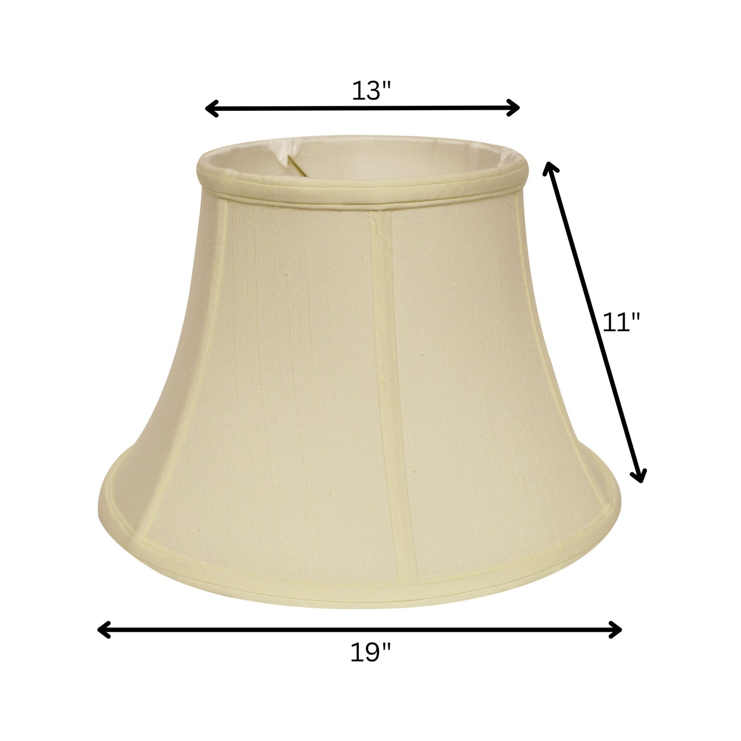 19" White Drum Monay Shantung Lampshade