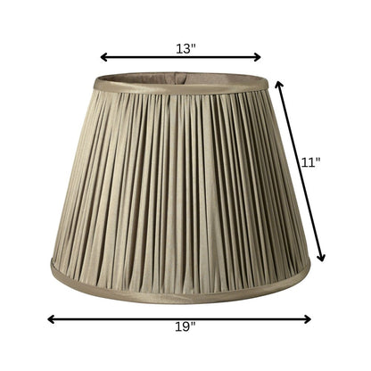 Antiqued White Monay Shantung Silk Drum Lamp Shade