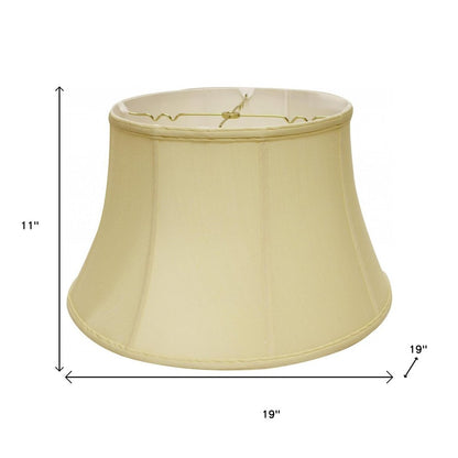 Antiqued White Monay Shantung Silk Drum Lamp Shade