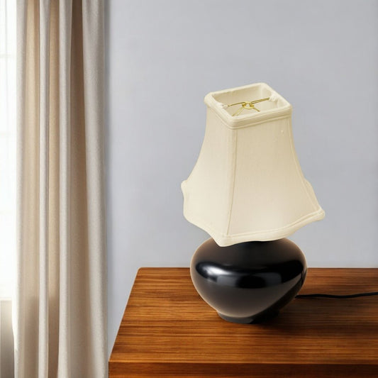 White Monay Shantung Silk Square Lamp Shade
