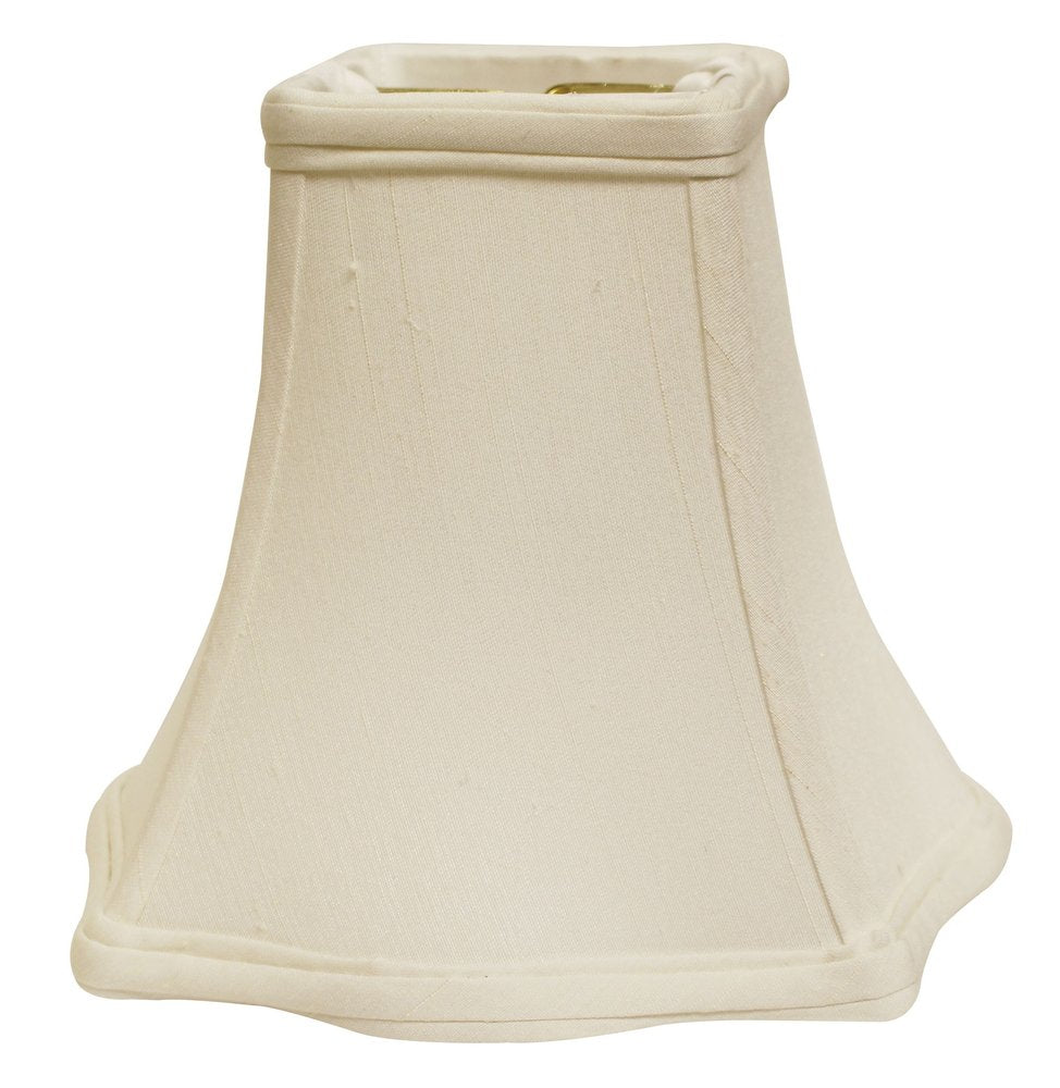 White Monay Shantung Silk Square Lamp Shade