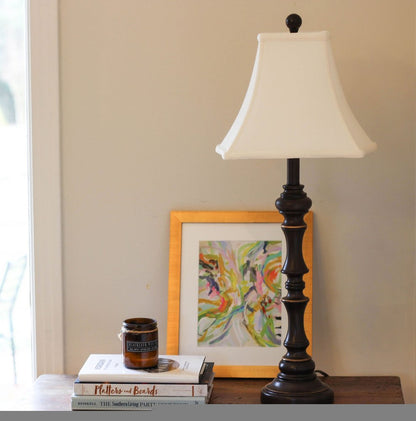 White Monay Shantung Silk Square Lamp Shade