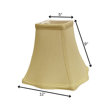 12" Antique White Premium Square Monay Shantung Lampshade