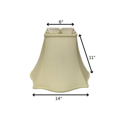 Ivory Monay Shantung Silk Square Lamp Shade