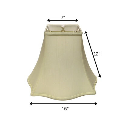 16" Ivory Premium Square Monay Shantung Lampshade