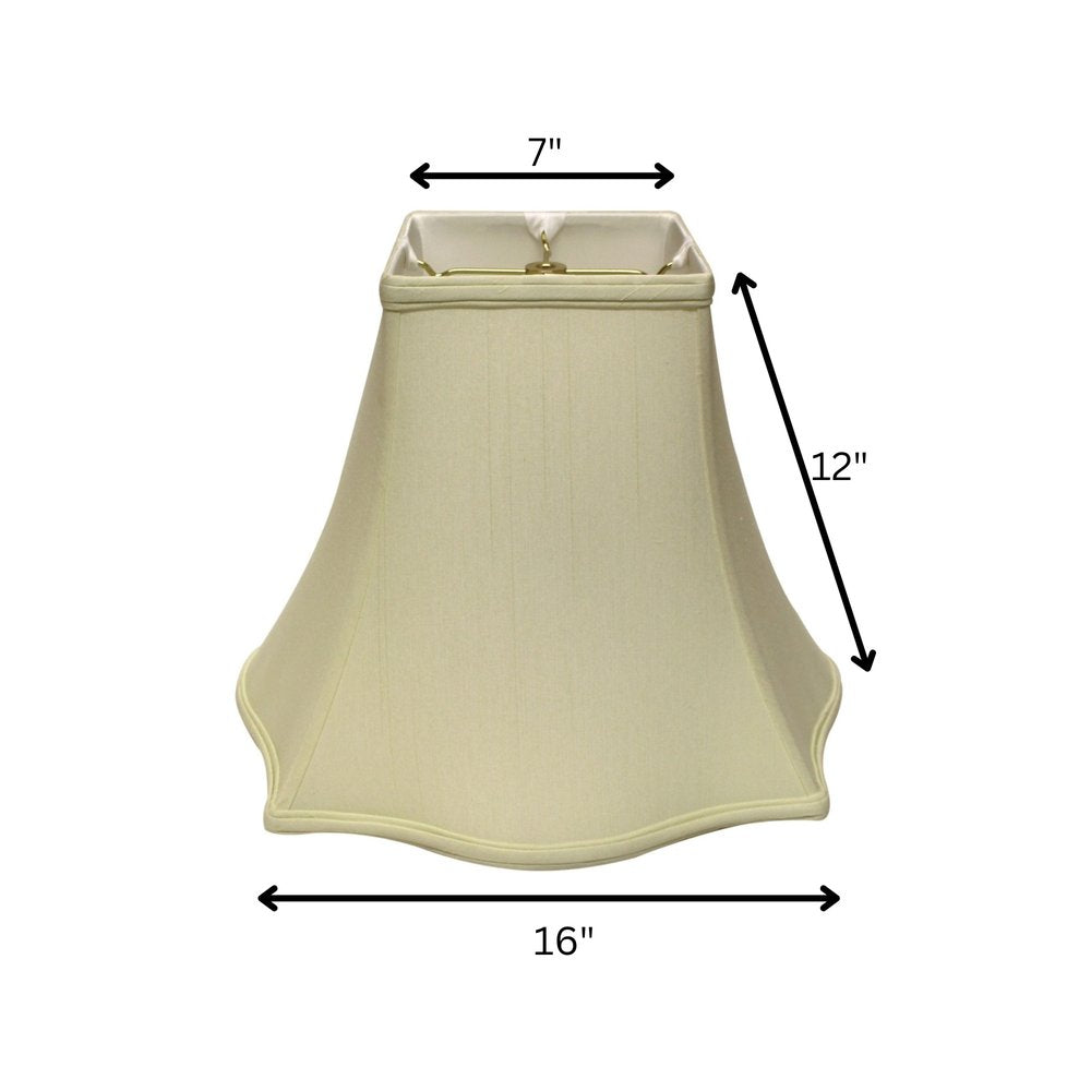 Ivory Monay Shantung Silk Square Lamp Shade