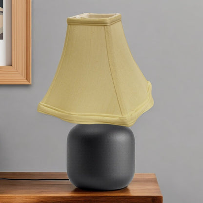 Antiqued White Monay Shantung Silk Square Lamp Shade