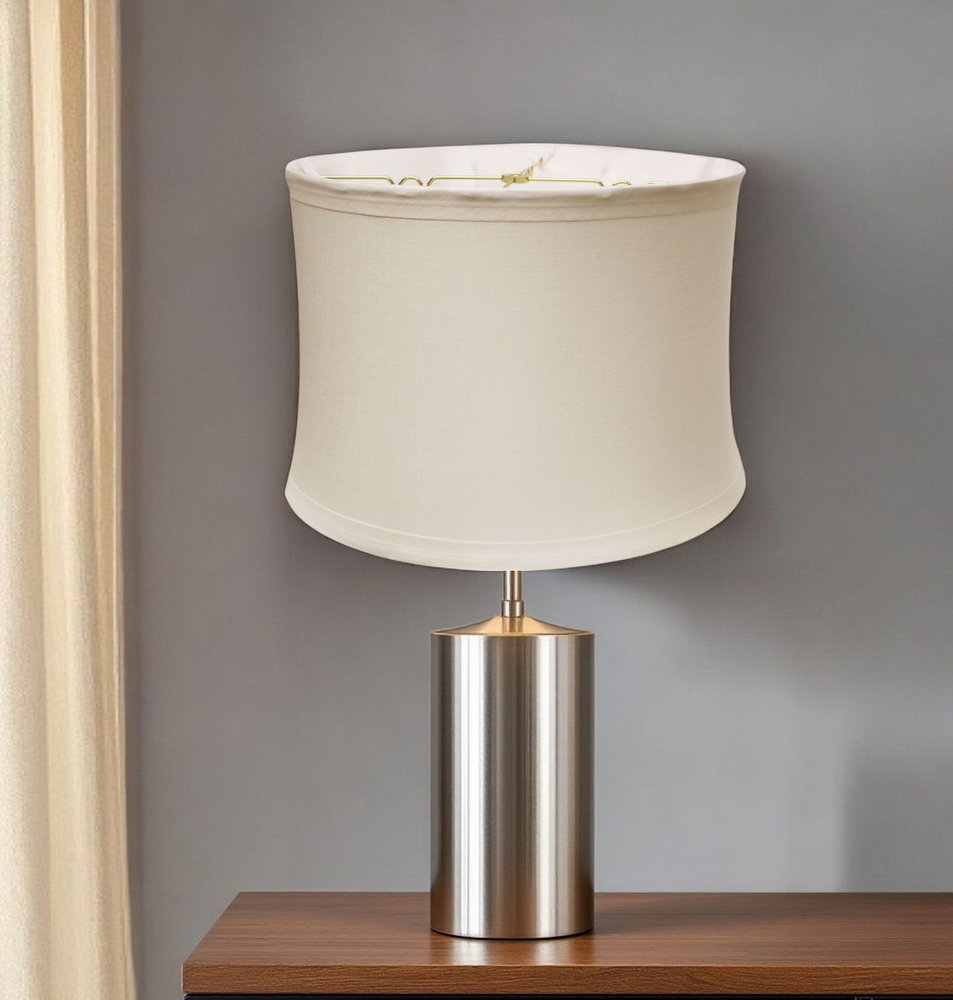 Snow Linen Drum Lamp Shade