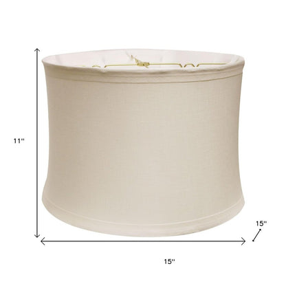 Snow Linen Drum Lamp Shade