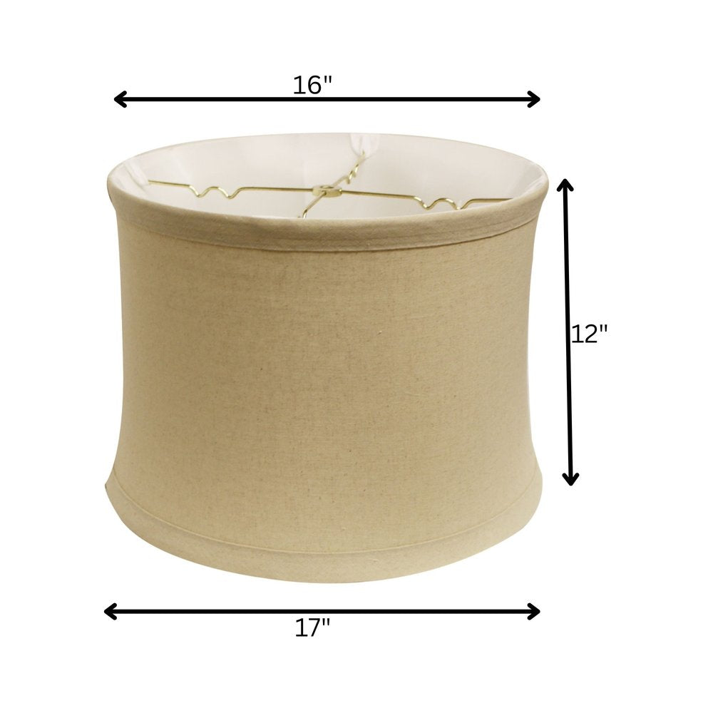 Beige Linen Drum Lamp Shade