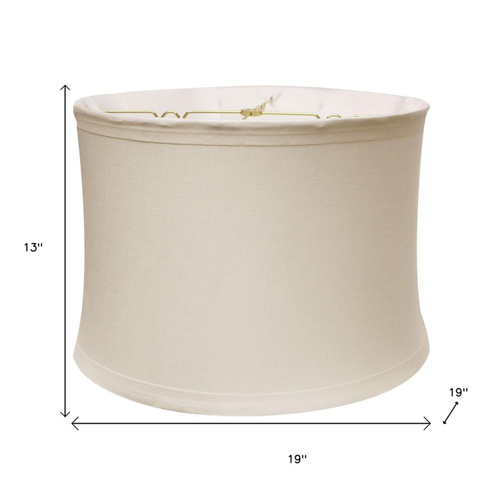 Snow Linen Drum Lamp Shade