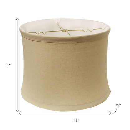 Beige Linen Drum Lamp Shade