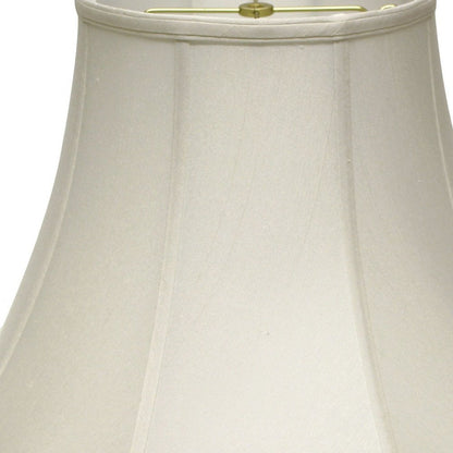 White Monay Shantung Silk Bell Lamp Shade