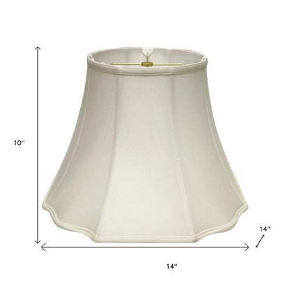 White Monay Shantung Silk Bell Lamp Shade