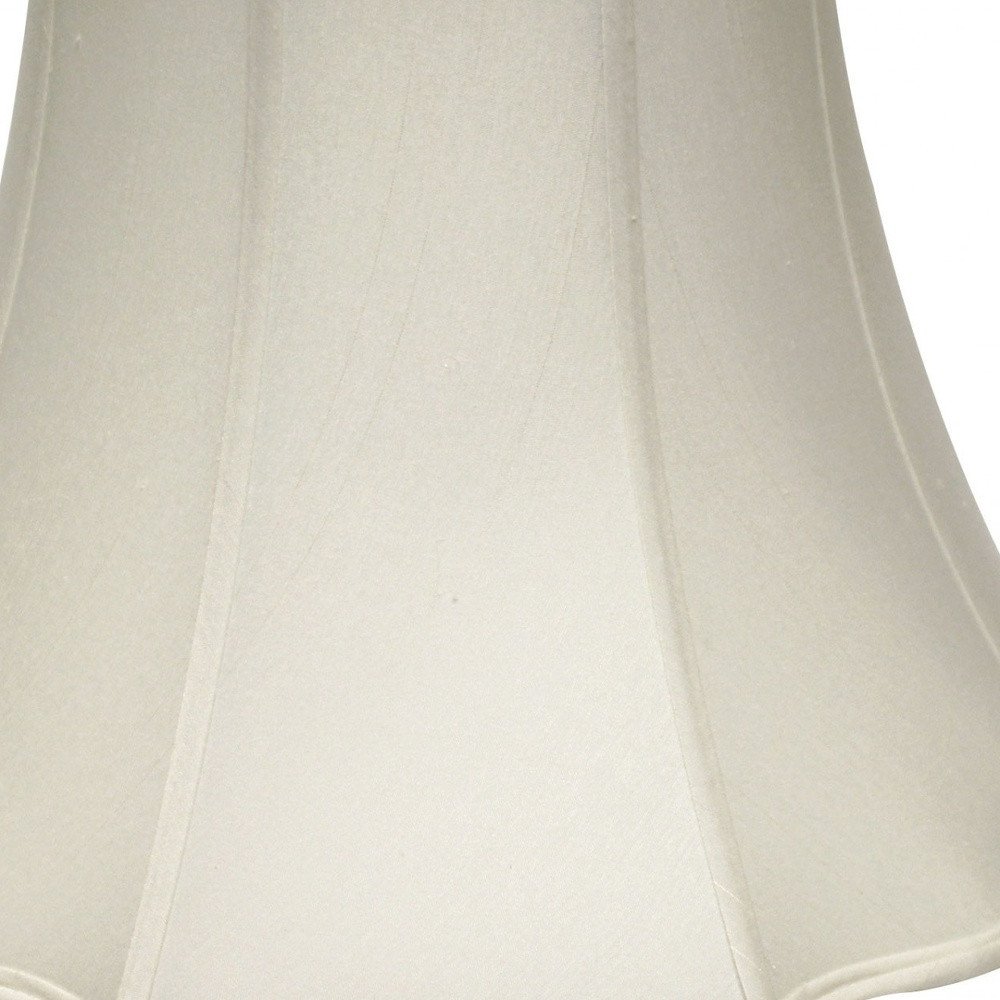 White Monay Shantung Silk Bell Lamp Shade