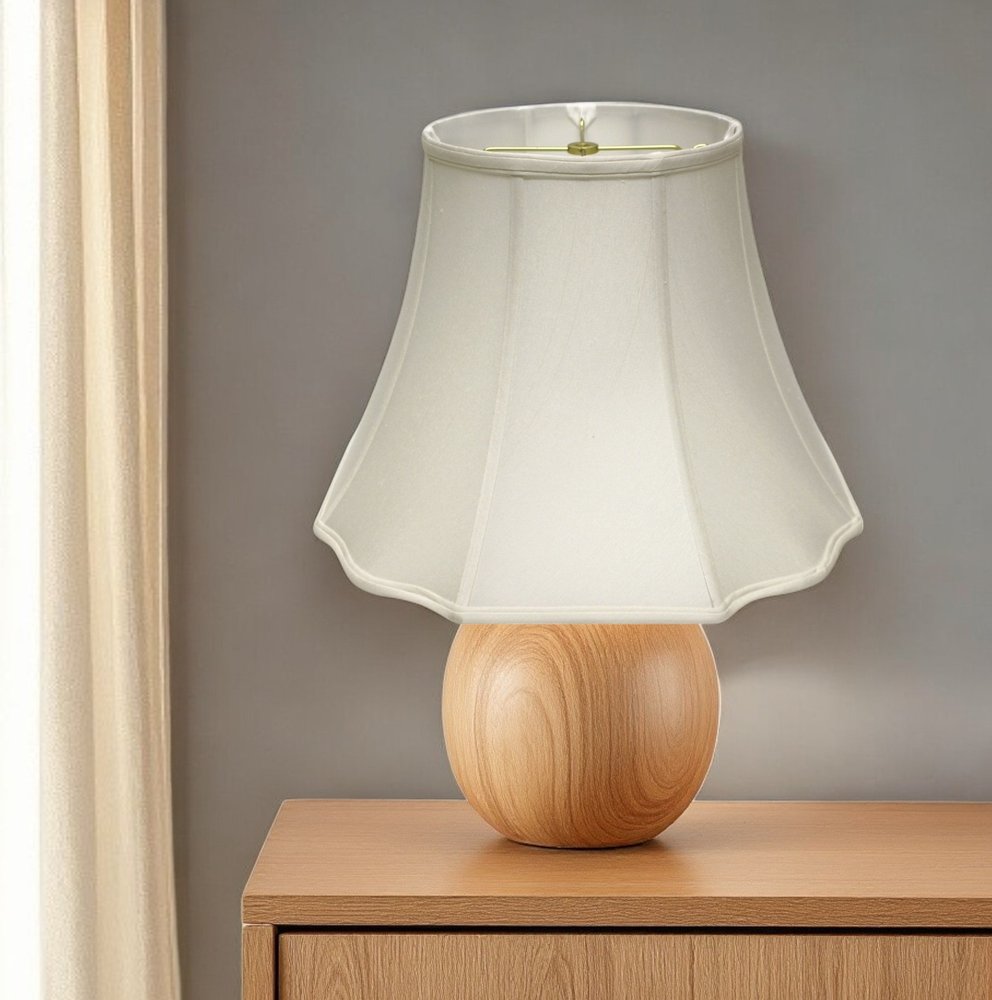 White Monay Shantung Silk Bell Lamp Shade