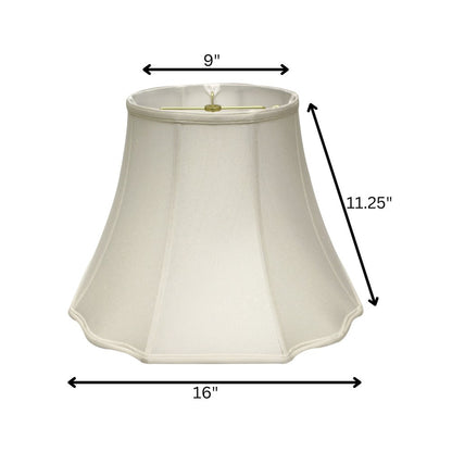 White Monay Shantung Silk Bell Lamp Shade