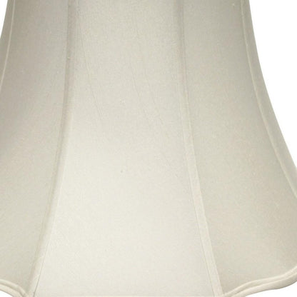 White Monay Shantung Silk Bell Lamp Shade