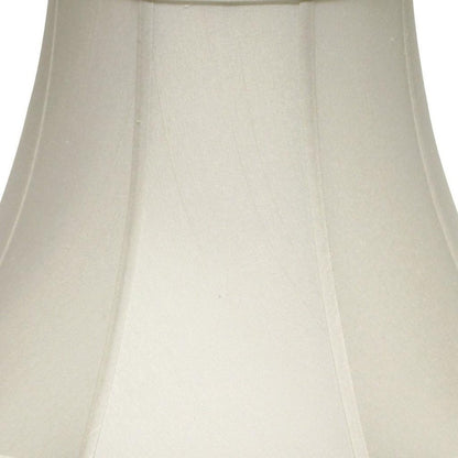 White Monay Shantung Silk Bell Lamp Shade