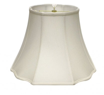 White Monay Shantung Silk Bell Lamp Shade