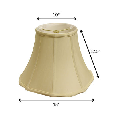 Antiqued White Monay Shantung Silk Bell Lamp Shade