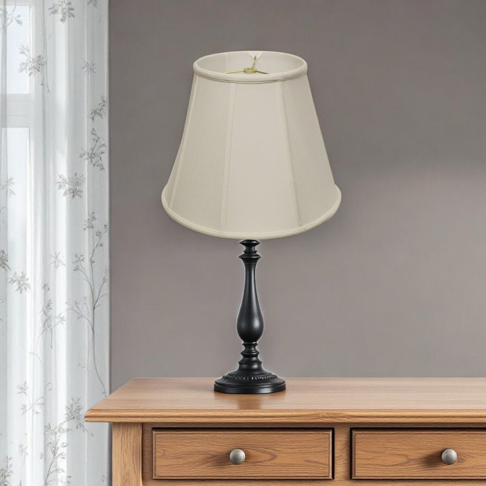 White Monay Shantung Silk Empire Lamp Shade