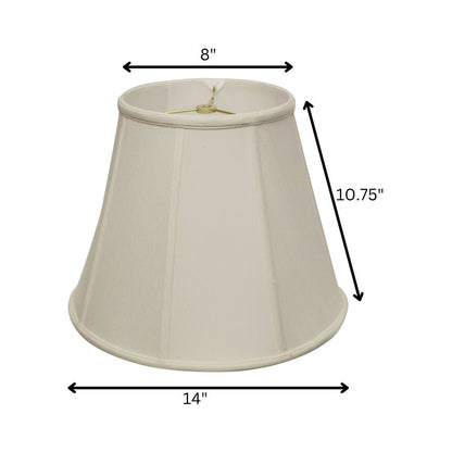 White Monay Shantung Silk Empire Lamp Shade